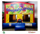 CONGRATULATIONS 2 IN 1 BOUNCE HOUSE - basketball hoop included
